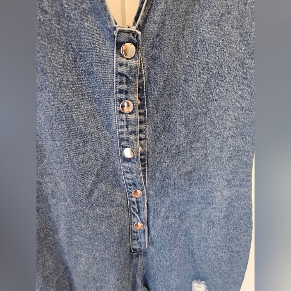 PrettyLittleThing  Blue Denim Fabric - Picture 2 of 8